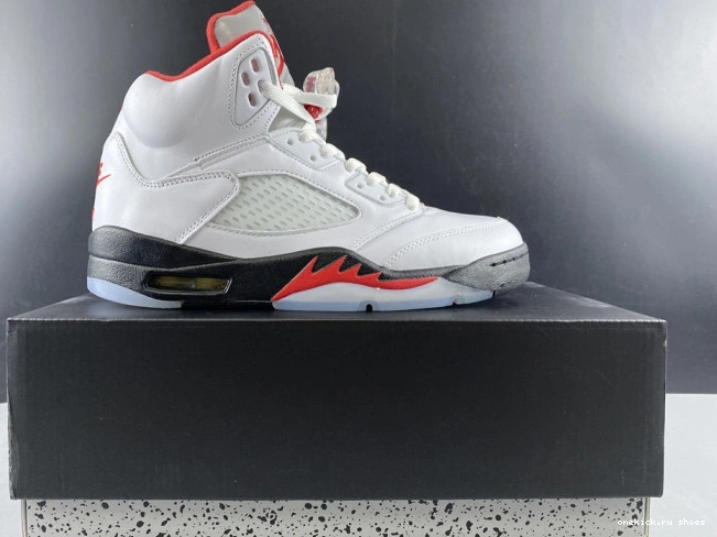 Rep Silver DA1911-102 Retro (2020) Tongue Jordan Red Fire 5 Air 0726